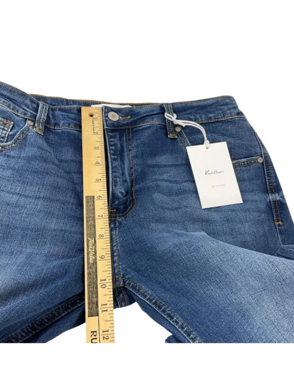 KanCan Jeans Women's Sz 14 Dark Indigo Mid Rise Bootcut Stretch Denim Nwt - Picture 11 of 12